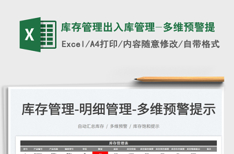 2022庫(kù)存管理出入庫(kù)管理-多維預(yù)警提免費(fèi)下載