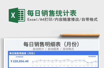 2022每日銷售統(tǒng)計表免費下載