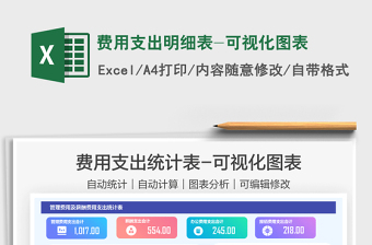 2021費用支出明細表-可視化圖表免費下載