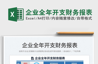 2021企業(yè)全年開(kāi)支財(cái)務(wù)報(bào)表免費(fèi)下載