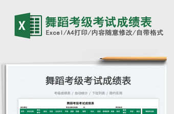 2021舞蹈考級考試成績表免費下載