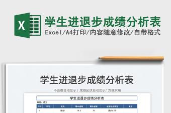 2021學(xué)生進(jìn)退步成績(jī)分析表免費(fèi)下載