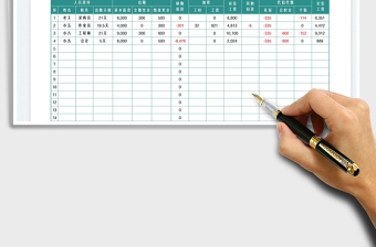 2021自动简易工资表工资条免费下载