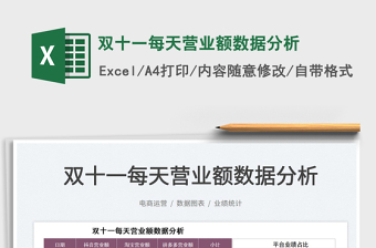 2021雙十一每天營業(yè)額數(shù)據(jù)分析免費(fèi)下載
