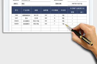 2021生产管理产品检验登记表免费下载