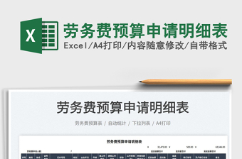 2021勞務(wù)費(fèi)預(yù)算申請明細(xì)表免費(fèi)下載