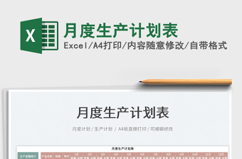 2021月度生產(chǎn)計(jì)劃表免費(fèi)下載
