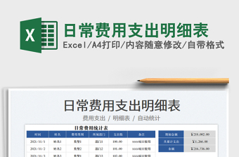 2021日常費(fèi)用支出明細(xì)表免費(fèi)下載