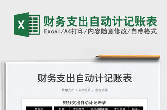 2021財務支出自動計記賬表免費下載
