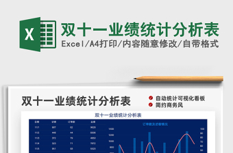 2021雙十一業(yè)績統(tǒng)計分析表免費下載
