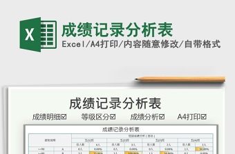 2021成績記錄分析表免費下載