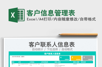 2021客戶信息管理表免費(fèi)下載