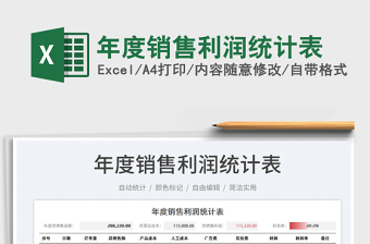 2021年度銷售利潤統(tǒng)計表免費下載