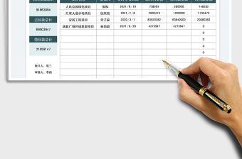 2021年終待回款項目明細表免費下載