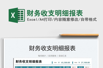 2021財務(wù)收支明細報表免費下載