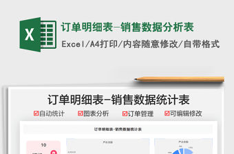 2021訂單明細表-銷售數據分析表免費下載