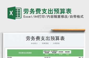 2021勞務(wù)費支出預(yù)算表免費下載