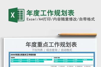 2021年度工作規劃表免費下載