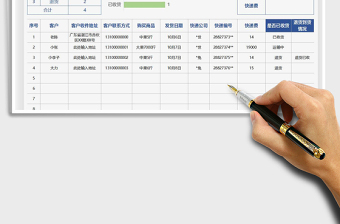 2021电商货物物流情况表免费下载