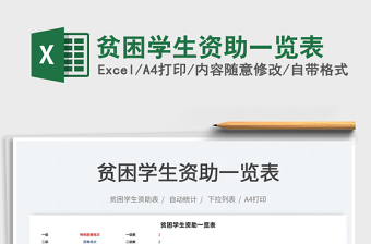 2022貧困學(xué)生資助一覽表免費(fèi)下載
