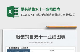 2021服裝銷售雙十一業(yè)績(jī)圖表免費(fèi)下載