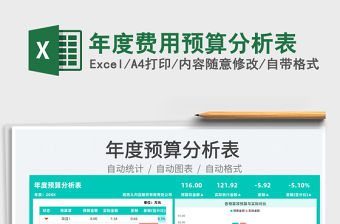 2021年度費用預算分析表免費下載