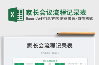 2021家長(zhǎng)會(huì)議流程記錄表免費(fèi)下載