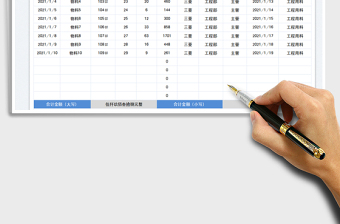 2021物料申购统计表免费下载