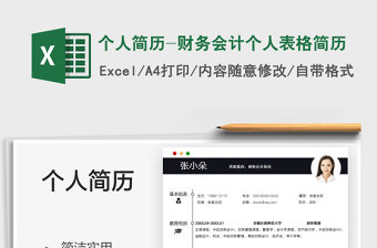 2021個人簡歷-財務(wù)會計個人表格簡歷免費下載