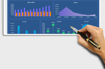 2021财务收入成本费用分析表-可视化图表免费下载