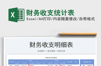 2022財務(wù)收支統(tǒng)計表免費下載