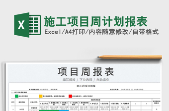 2022excel项目周报格式