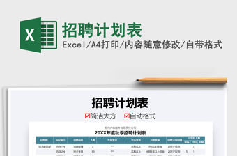 2021招聘計劃表免費下載