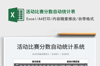 2021活動比賽分數自動統計表免費下載