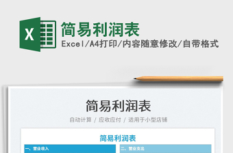 2021簡(jiǎn)易利潤(rùn)表免費(fèi)下載