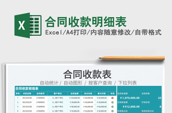 2021合同收款明細(xì)表免費(fèi)下載