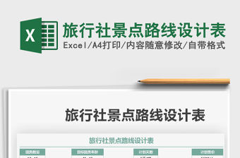 2021旅行社景點路線設計表免費下載