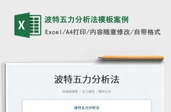 2022波特五力分析法模板案例免費下載