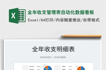2022全年收支管理表自動化數據看板免費下載
