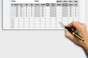 2021入黨積極分子登記表免費下載