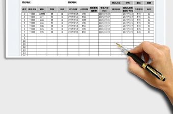 2021入党积极分子登记表免费下载