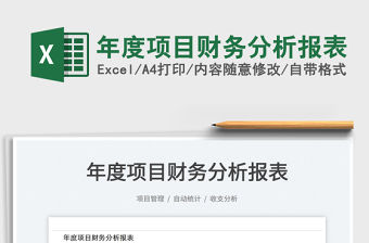 2021年度項目財務分析報表免費下載