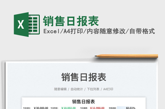 2022銷(xiāo)售日?qǐng)?bào)表免費(fèi)下載