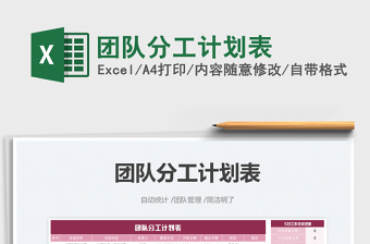 2021團(tuán)隊(duì)分工計(jì)劃表免費(fèi)下載