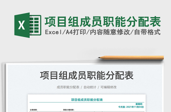 2022項(xiàng)目組成員職能分配表免費(fèi)下載
