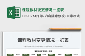 2021課程教材變更情況一覽表免費下載