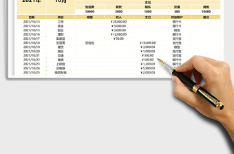 2021個(gè)人家庭記賬收支表免費(fèi)下載
