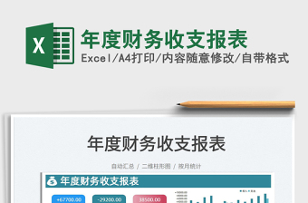 2022年度財務(wù)收支報表免費下載