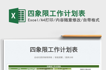 2021四象限工作計劃表免費下載