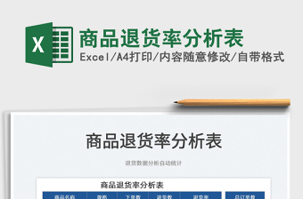 2021商品退貨率分析表免費(fèi)下載